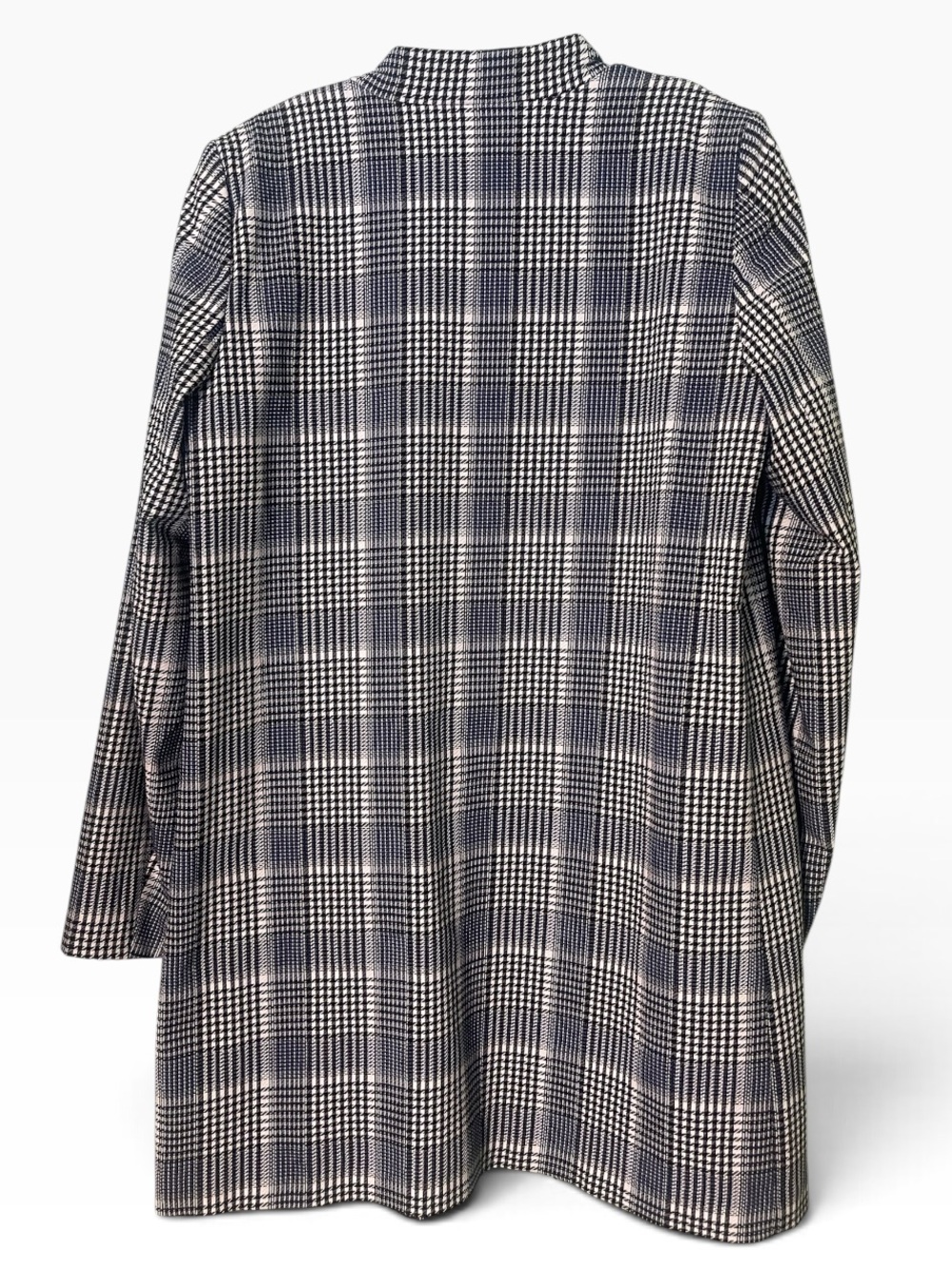 Carolina Belle open-front, longline blazer in glen plaid pattern. Size M GUC - Picture 5 of 10